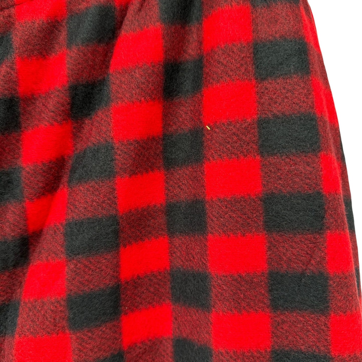 Realessentials Lounge Pants Mens 3XL Black Red Buffalo Plaid Fleece Sleepwear