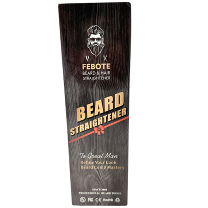 Febote Electric Beard and Hair Straightener For Men Ceramic Coating Accessories