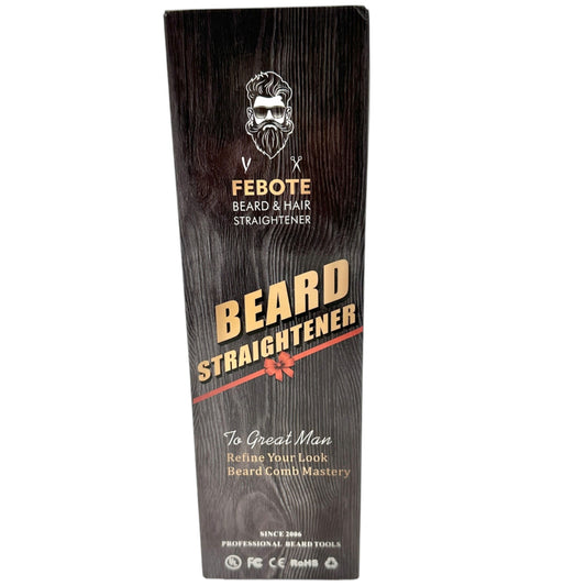 Febote Electric Beard and Hair Straightener For Men Ceramic Coating Accessories