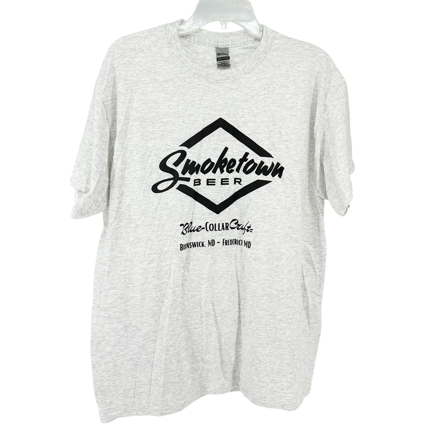 Smoketown Beer Gray Graphic Tee Unisex L Gildan Heavy Cotton Brunswick MD