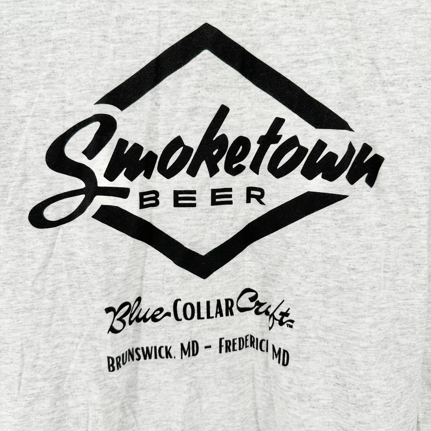 Smoketown Beer Gray Graphic Tee Unisex L Gildan Heavy Cotton Brunswick MD