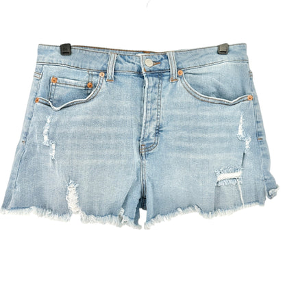 True Craft Denim Shorts Womens Size 8 High-Rise Shorty Distressed Light Wash