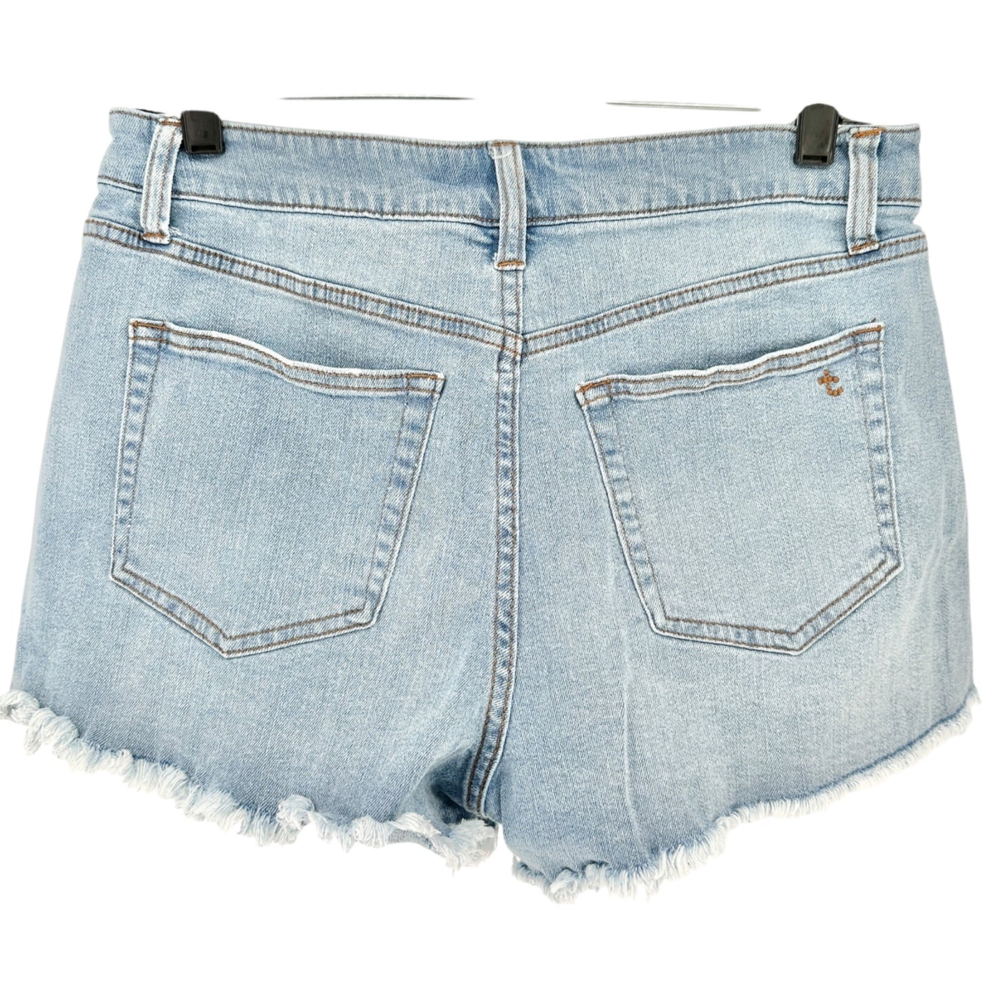 True Craft Denim Shorts Womens Size 8 High-Rise Shorty Distressed Light Wash