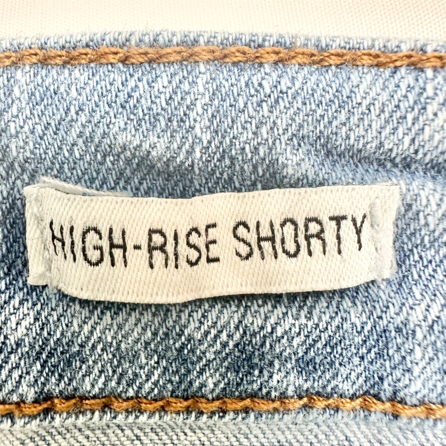 True Craft Denim Shorts Womens Size 8 High-Rise Shorty Distressed Light Wash