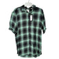 onsSAMY Reg Viscose Check Shirt Mens L Green Black Plaid Button Up Only & Sons