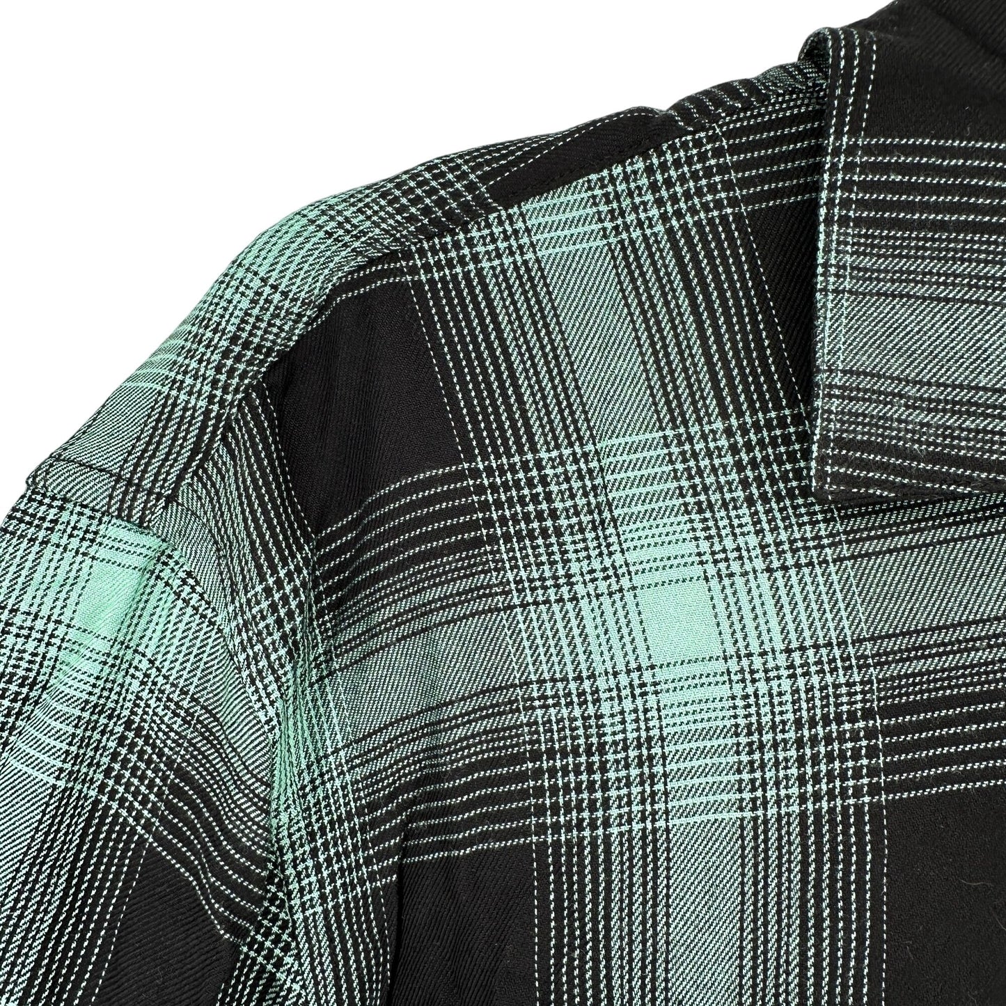 onsSAMY Reg Viscose Check Shirt Mens L Green Black Plaid Button Up Only & Sons
