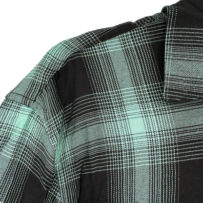 onsSAMY Reg Viscose Check Shirt Mens L Green Black Plaid Button Up Only & Sons