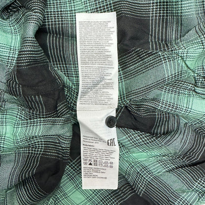 onsSAMY Reg Viscose Check Shirt Mens L Green Black Plaid Button Up Only & Sons