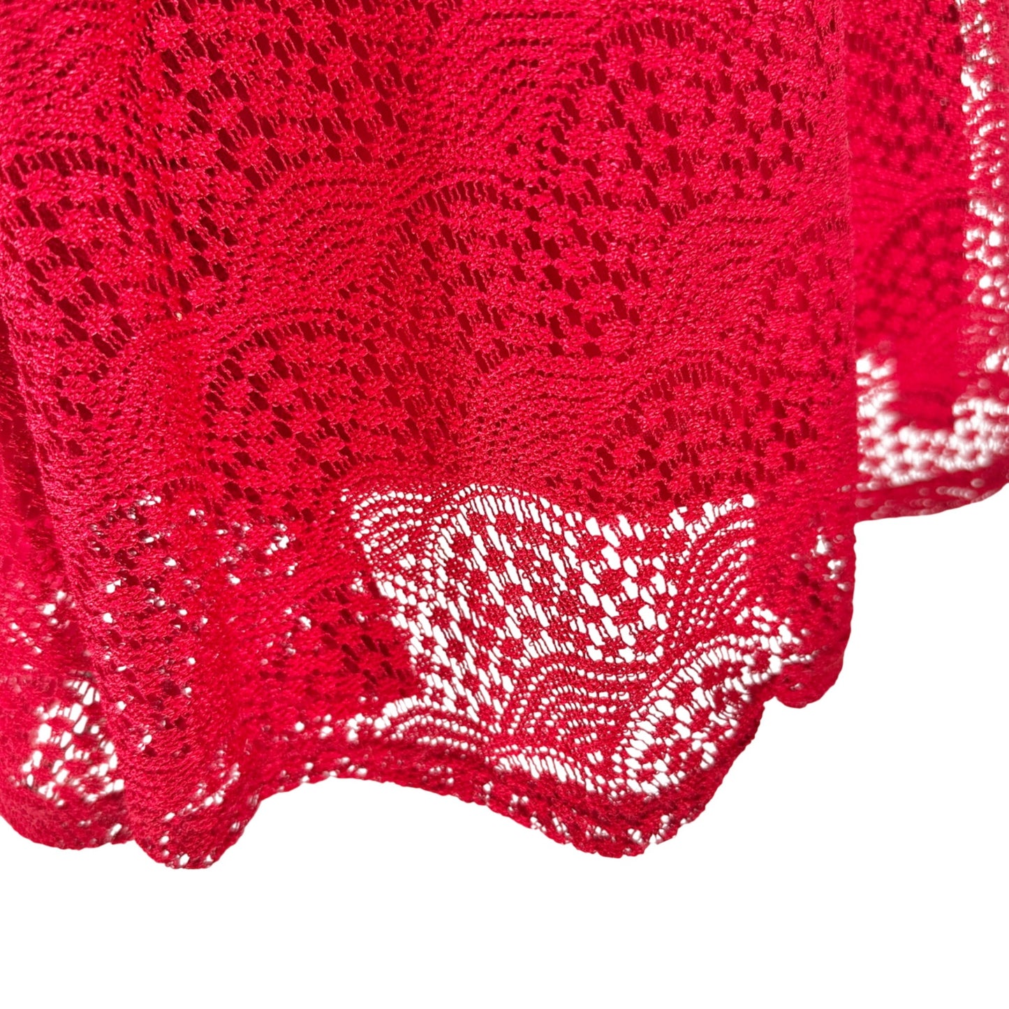 Womens Red Lace Sleeveless Dress Size 10 Adj Snap Belt Lined by Danny & Nicole