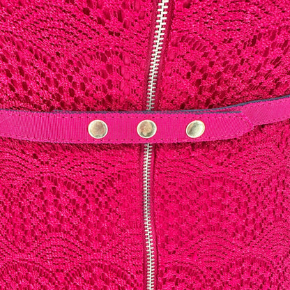 Womens Red Lace Sleeveless Dress Size 10 Adj Snap Belt Lined by Danny & Nicole