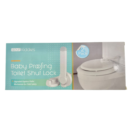 4Our Kiddies Baby Proofing Toilet Shut Lock 2 Pack Child Safety Protection