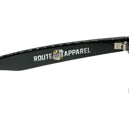 Maryland Flag Print Wayfarer Sunglasses from  Route One Apparel
