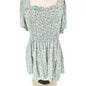 Torrid 2 Floral Smocked Babydoll Top Womens 18-20 Lt Blue Pink Beige SS Stretchy