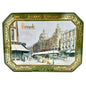 Vintage Harrods Knightsbridge Biscuit Tin Green Gold Traditional English Design