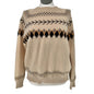 Made With Heart Sweater Womens XXL Cozy Beige Brown Knit Geometric Pattern NWT
