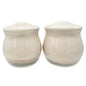 Handmade Ceramic Salt and Pepper Shakers With Pastel Stripes 2.5 inches Tall
