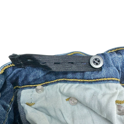 Lee Boys Slim Fit Tapered Leg Jeans Size 8 Adj Waist Blue Denim Cotton Blend