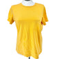 Woman Within T-Shirt Womens 14/16 M Yellow Short Sleeve Crewneck Cotton