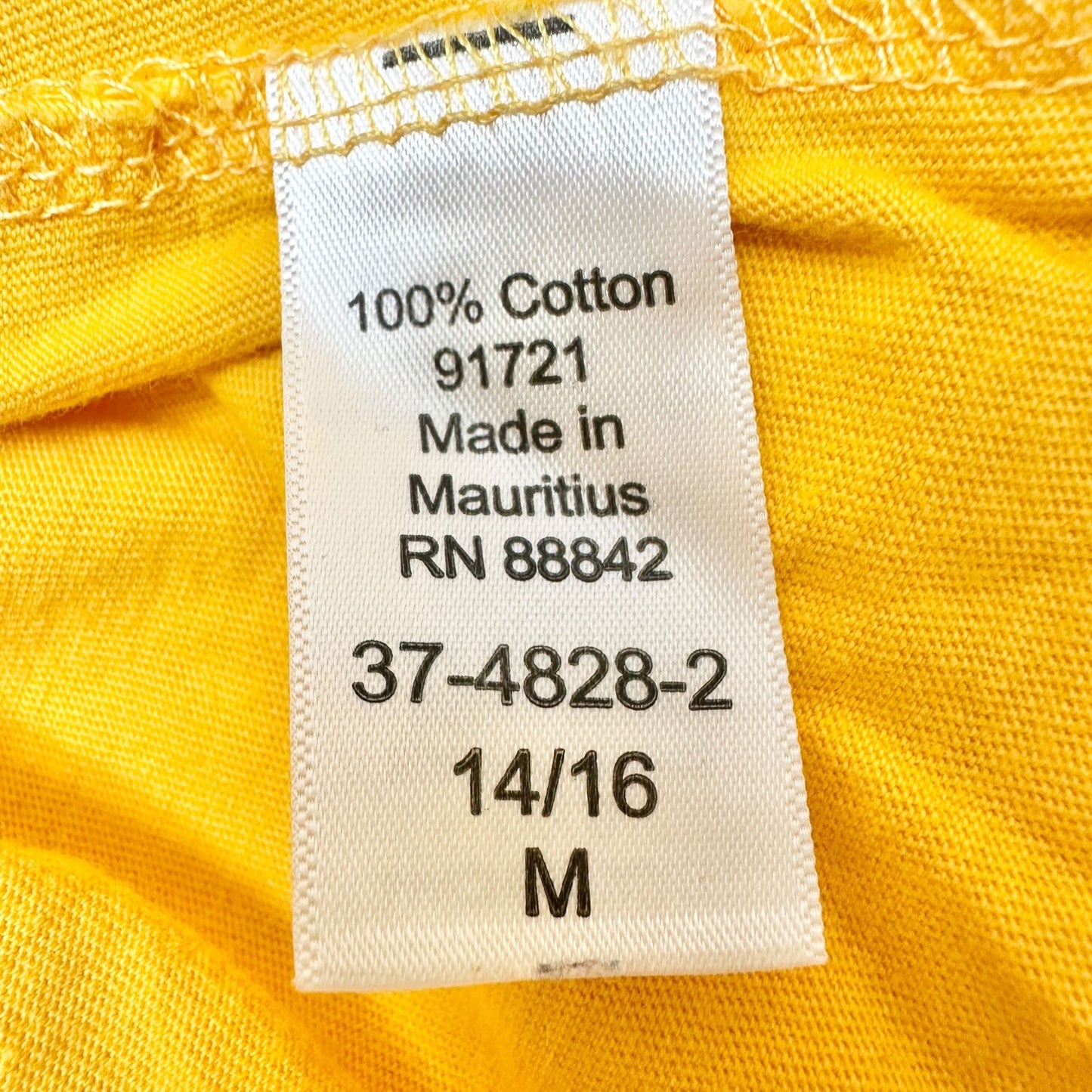 Woman Within T-Shirt Womens 14/16 M Yellow Short Sleeve Crewneck Cotton