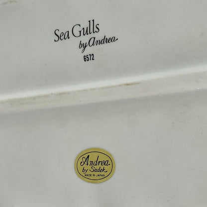 Sea Gulls In Flight Porcelain Sculpture By Andrea Sadek On Wood Base #6572