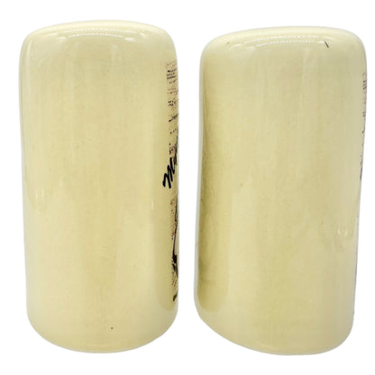 Vtg Myrtle Beach Ceramic Salt and Pepper Shakers Beach Shell Design 3" Souvenir