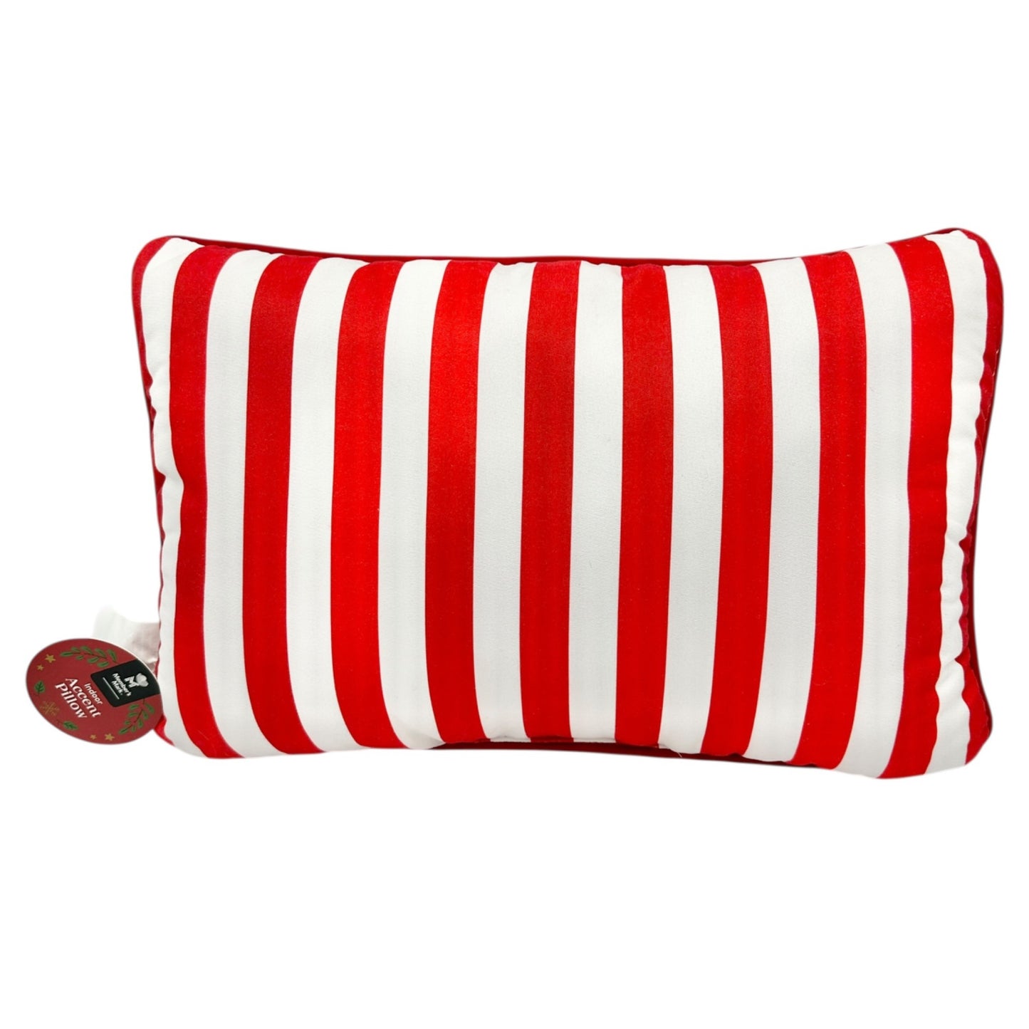 Snowman Sequin Holiday Accent Pillow With Red Striped Back By Members Mark 22x14