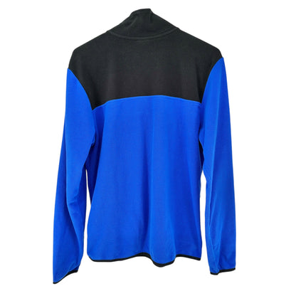 The North Face Fleece Pullover Mens M Blue Black Quarter-Zip Lightweight Soft LS