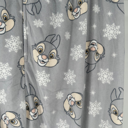 Disney Thumper Fleece Sleepwear Pants 3X Gray Snowflake Print Elastic Waist