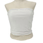 Wild Fable Strapless Tube Top Womens L White Cotton Blend Stretchy
