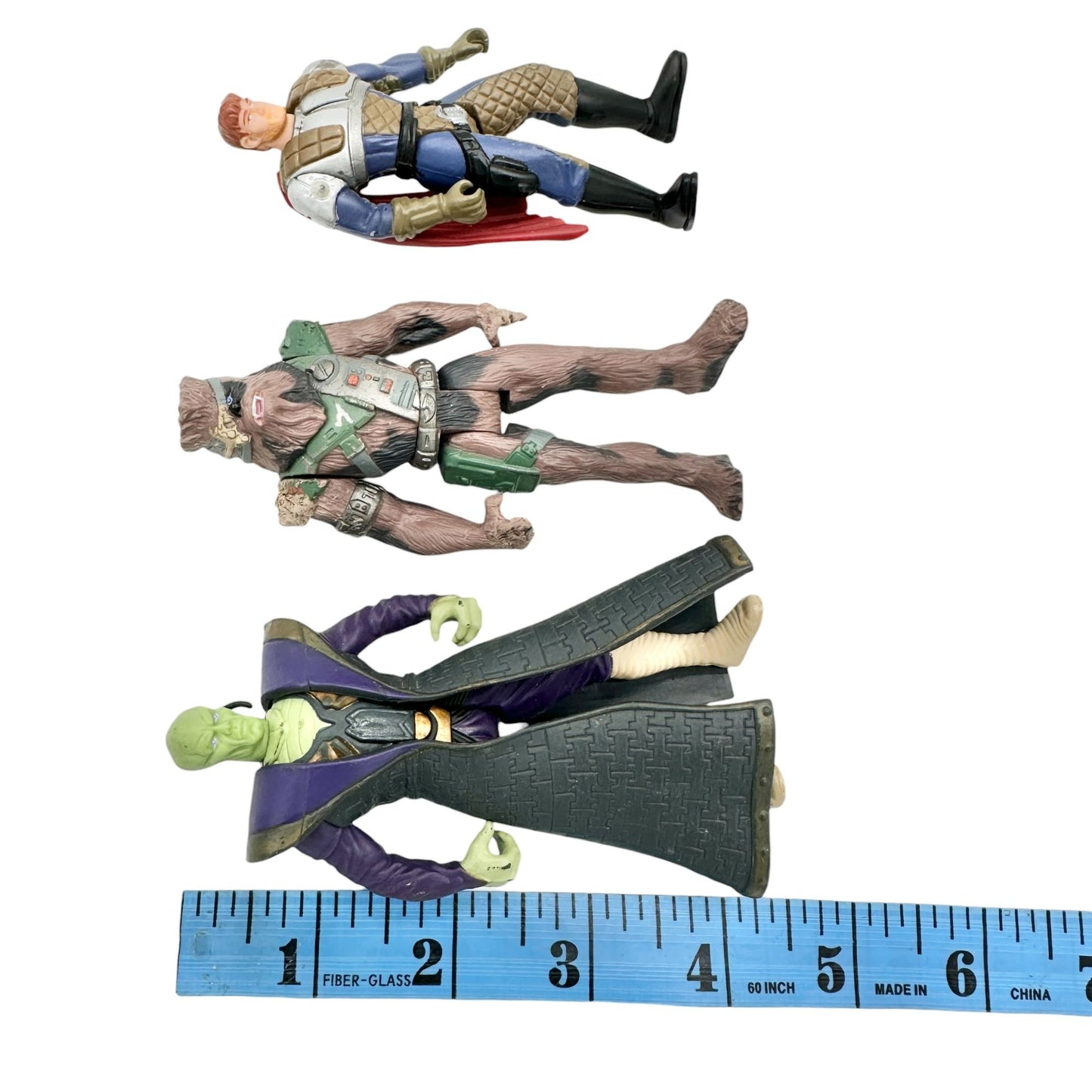 Vtg Star Wars Action Figures Trio Chewbacca Jedi Knight Sith Lord Collectibles