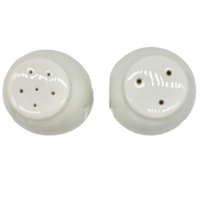 Vintage Ceramic Salt and Pepper Shakers White with Grape Vine Design Japan