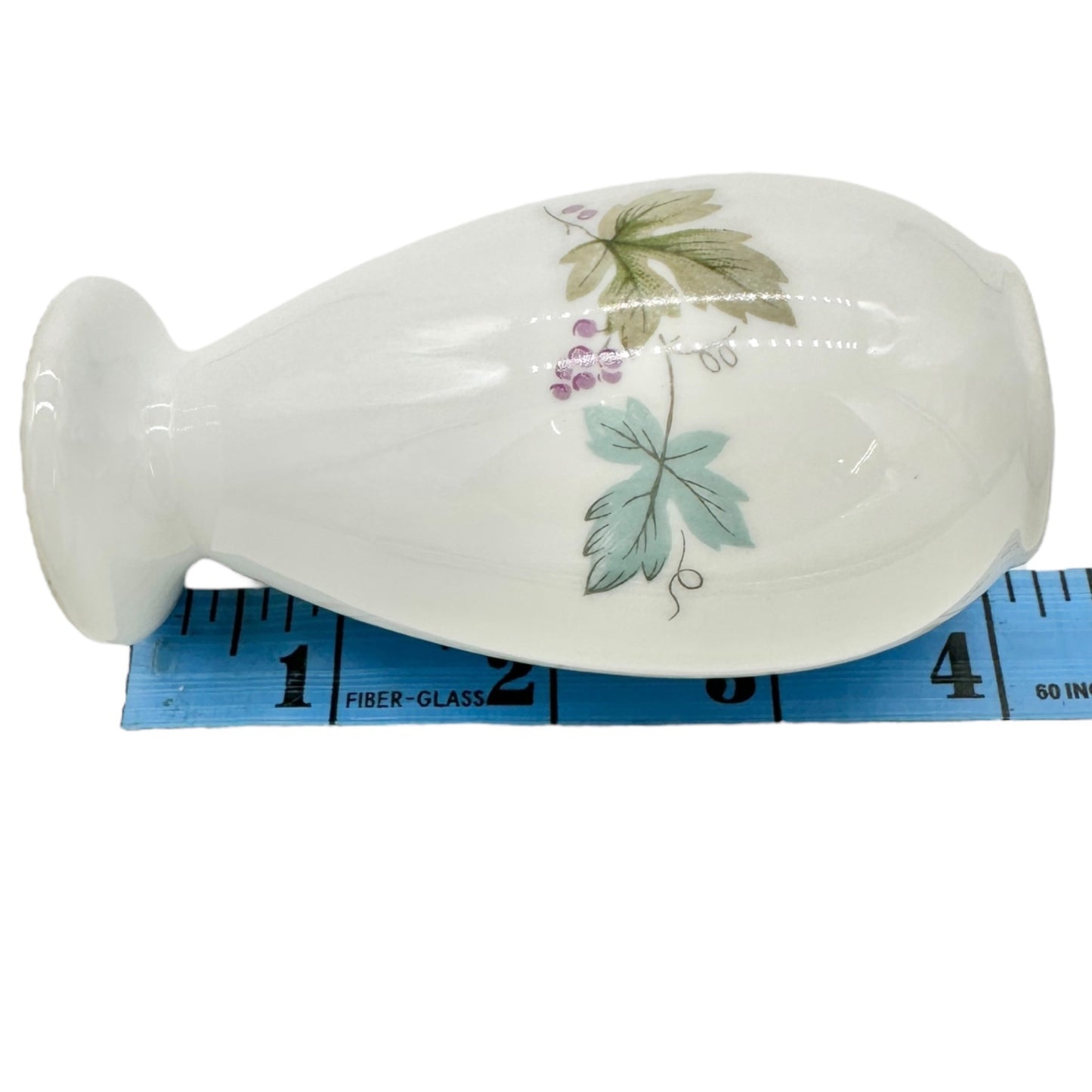 Vintage Ceramic Salt and Pepper Shakers White with Grape Vine Design Japan