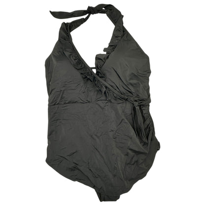 Swimsuits For All Womens Size 20 One-Piece Swimsuit Black Halter Swimwear NWT