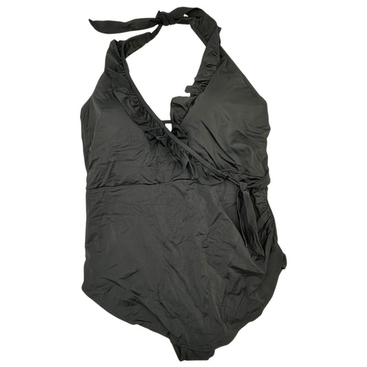 Swimsuits For All Womens Size 20 One-Piece Swimsuit Black Halter Swimwear NWT