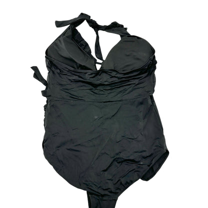 Swimsuits For All Womens Size 20 One-Piece Swimsuit Black Halter Swimwear NWT