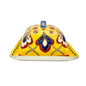 Dutch Wax Handpainted Ceramic Covered Butter Dish Square Yellow Colorful Vibrant