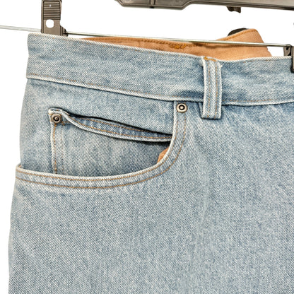 Duluth Trading Co Relaxed Fit Jeans Mens 38x32 Light Blue Cotton Denim Pockets