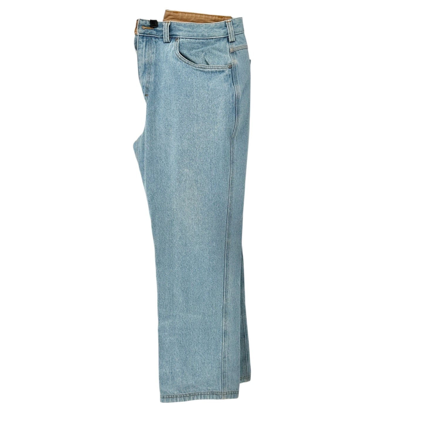 Duluth Trading Co Relaxed Fit Jeans Mens 38x32 Light Blue Cotton Denim Pockets