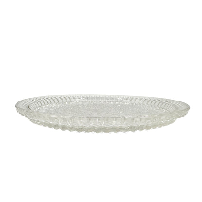 Doyle No 500 Clear Glass Tray Textured Bubble Pattern Late 1800s Pittsburgh PA