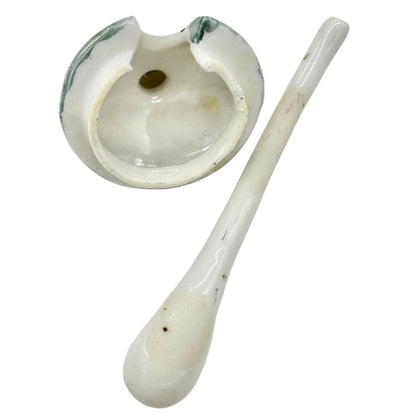 Japanese Condiment 6 pc Set Hand-Painted Tray Jar Spoon Salt Pepper Shakers
