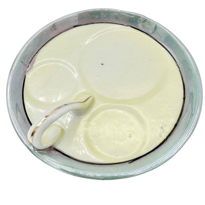 Japanese Condiment 6 pc Set Hand-Painted Tray Jar Spoon Salt Pepper Shakers