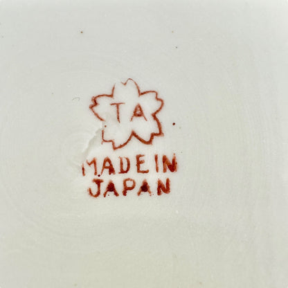 Japanese Condiment 6 pc Set Hand-Painted Tray Jar Spoon Salt Pepper Shakers