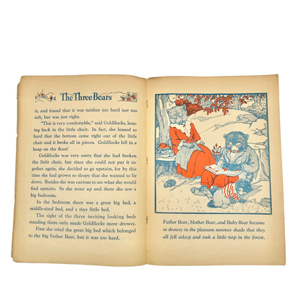 Vintage 1941 Illustrated Book The Story Of The Three Bears By Thelma Gooch