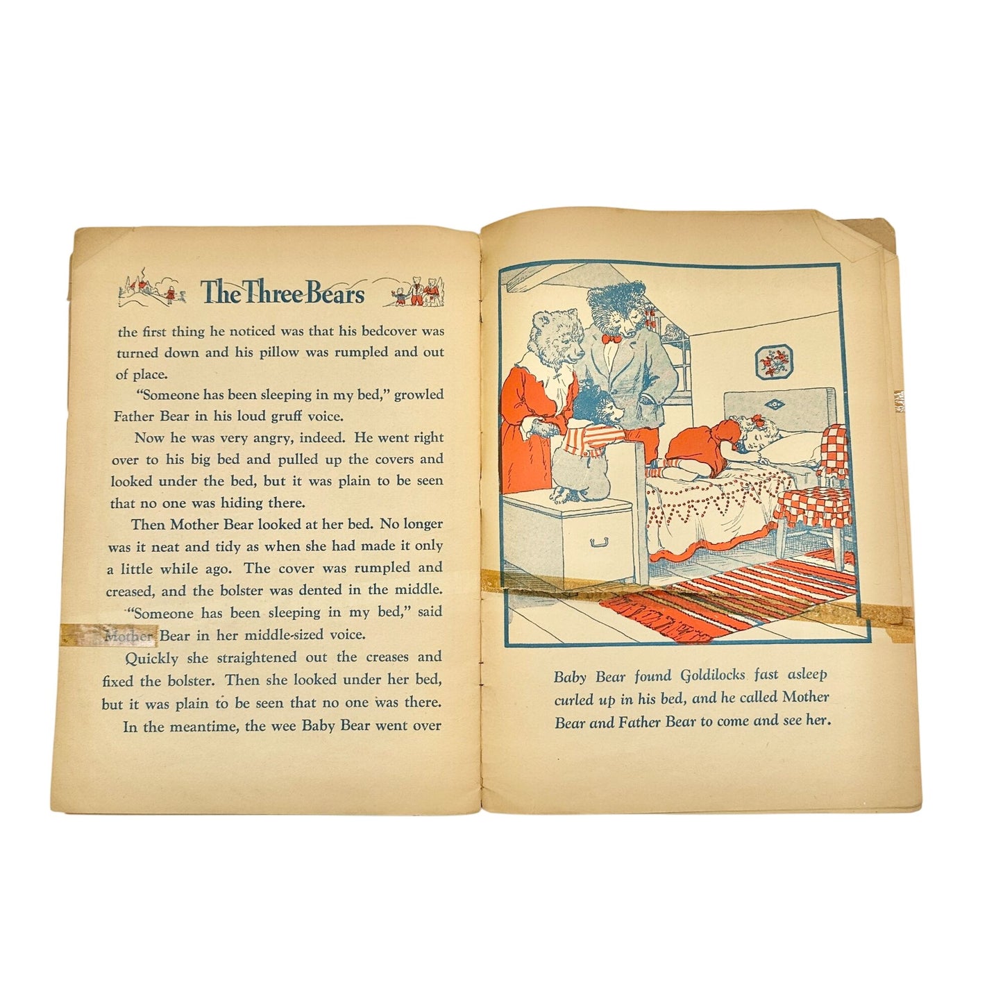 Vintage 1941 Illustrated Book The Story Of The Three Bears By Thelma Gooch