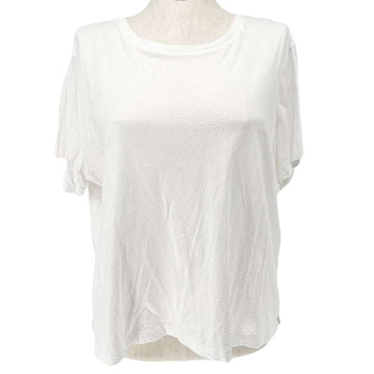Free Assembly T-Shirt Womens XXXL White Organic Cotton Short Sleeve Comfort Top