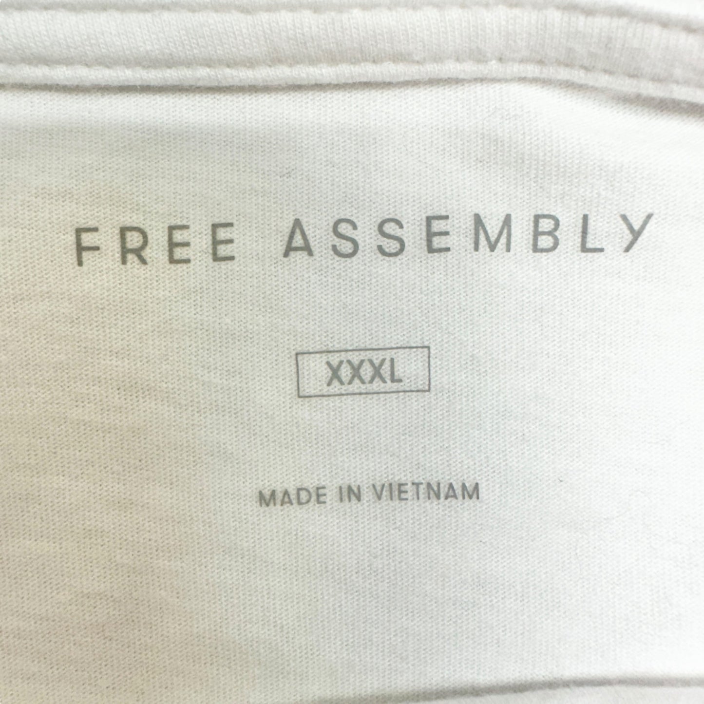 Free Assembly T-Shirt Womens XXXL White Organic Cotton Short Sleeve Comfort Top