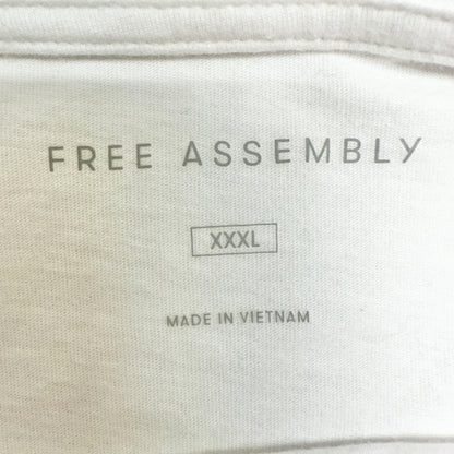 Free Assembly T-Shirt Womens XXXL White Organic Cotton Short Sleeve Comfort Top