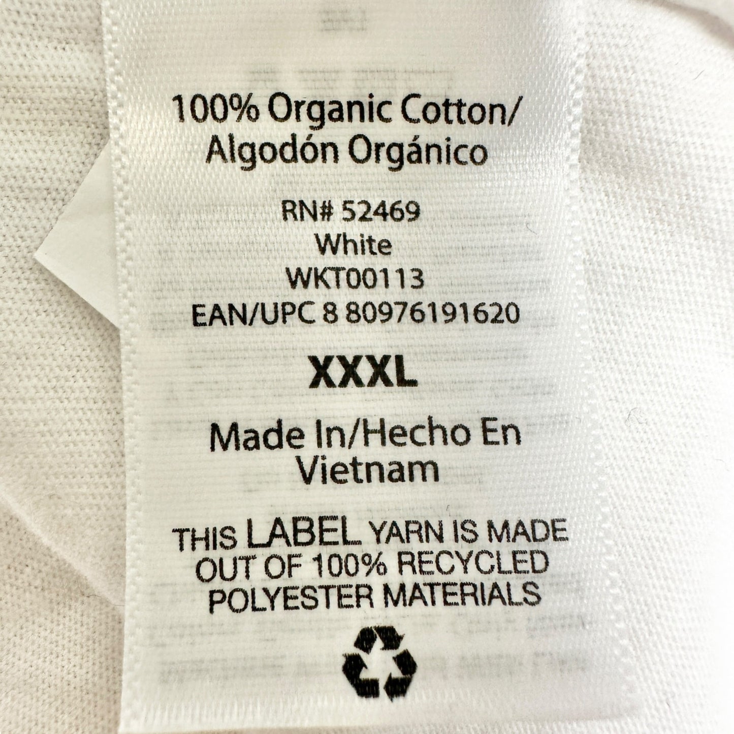 Free Assembly T-Shirt Womens XXXL White Organic Cotton Short Sleeve Comfort Top