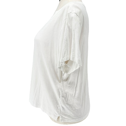 Free Assembly T-Shirt Womens XXXL White Organic Cotton Short Sleeve Comfort Top