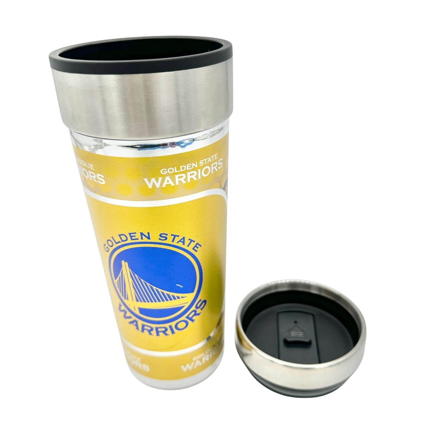 Golden State Warriors Stainless Steel Travel Mug 16 Oz Insulated With Lid